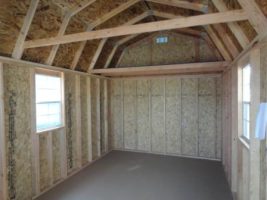 Old Hickory Sheds 10'x20' Lofted Front Porch Inside View