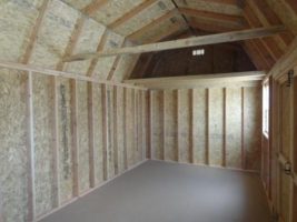 Old Hickory Sheds 10'x20' Side Lofted Barn Inside View