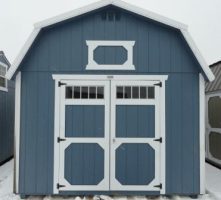 Old Hickory Sheds 12'x24' Lofted Barn Painted Blue Front View