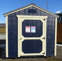 Old Hickory Sheds 8'x12' Economy Utility Shed Painted Blue Front View