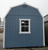 Old Hickory Sheds 10'x16' Lofted Barn Painted Smoky Blue Back View