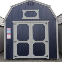 Old Hickory Sheds 10'x16' Lofted Barn Painted Smoky Blue Front View