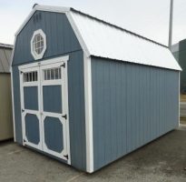 Old Hickory Sheds 10'x16' Lofted Barn Painted Smoky Blue Side View