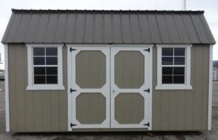 Old Hickory Sheds 10x16 Side Lofted Barn Painted Clay Front View