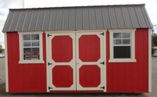 Old Hickory Sheds 10'x16' Side Lofted Barn Painted Red