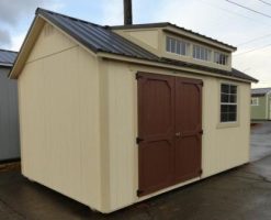 Old Hickory Sheds 10'x16' Side Utility Dormer Painted Navajo Side View