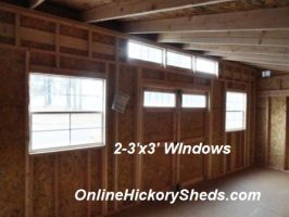 Old Hickory Sheds 10'x20' Studio Shed Painted Gap Gray with Burnished Slate Roof Window View