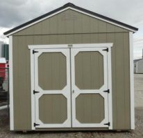 Old Hickory Sheds 10'x16' Utility Shed Painted Clay with Metal Roof Front View