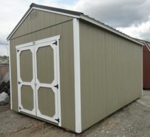 Old Hickory Sheds 10'x16' Utility Shed Painted Clay with Metal Roof Side View